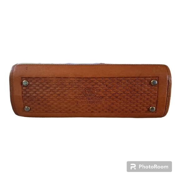 Mont-Abur vintage tooled leather rose & toreador bull purse leather shoulder bag - Picture 7 of 16